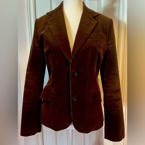 Zara Chocolate Brown Corduroy Blazer